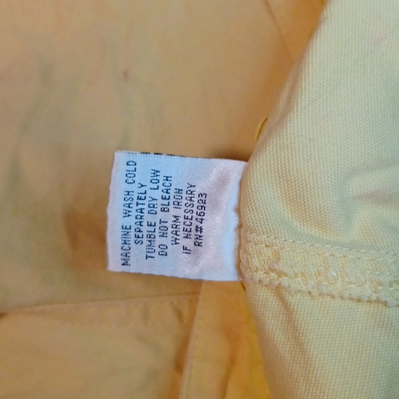 Aldo trevi yellow shorts size 8 zippered pockets cotton cargo style - Picture 8 of 10